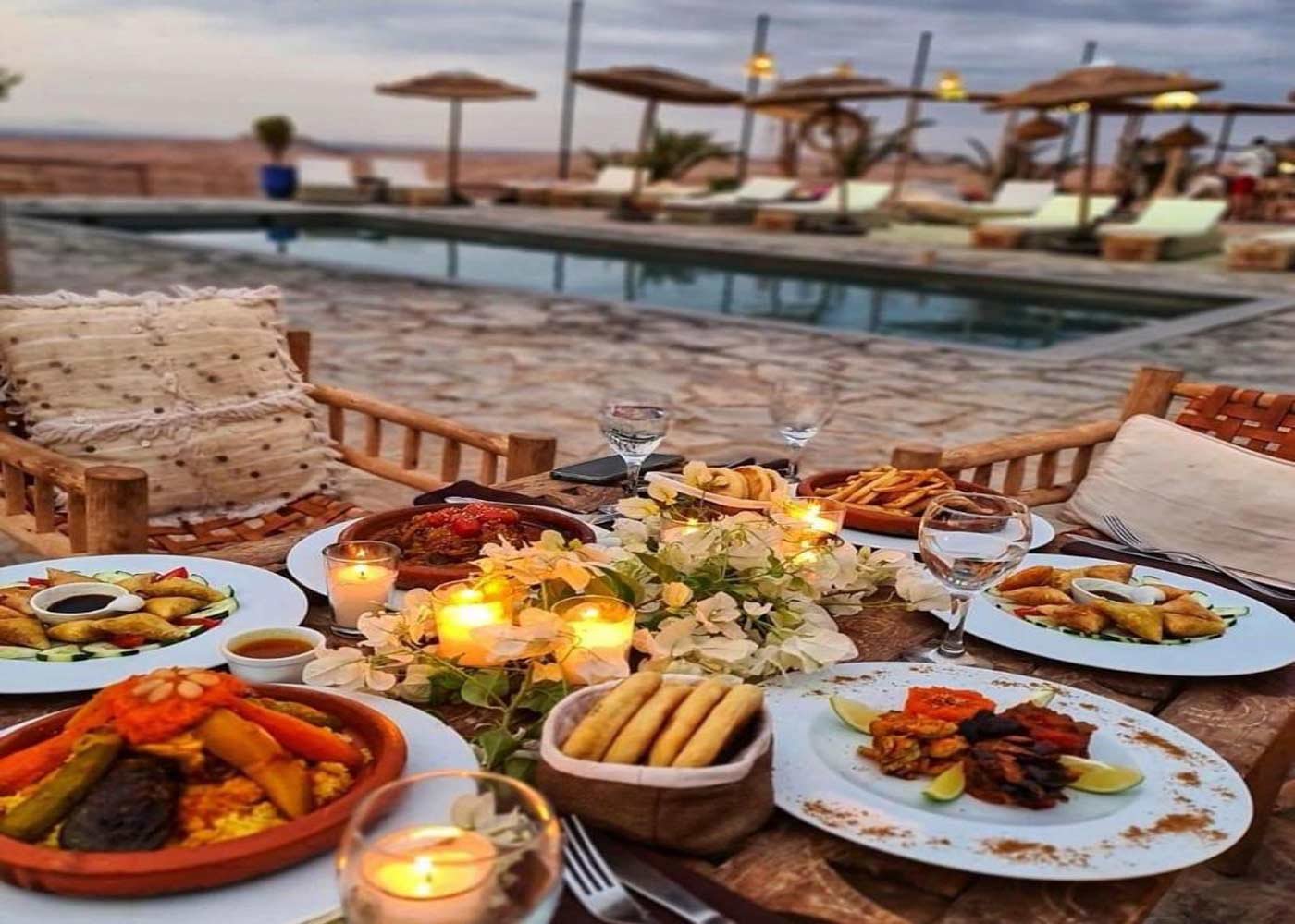 Traditional Moroccan Dinner agafay desert camp marrakech