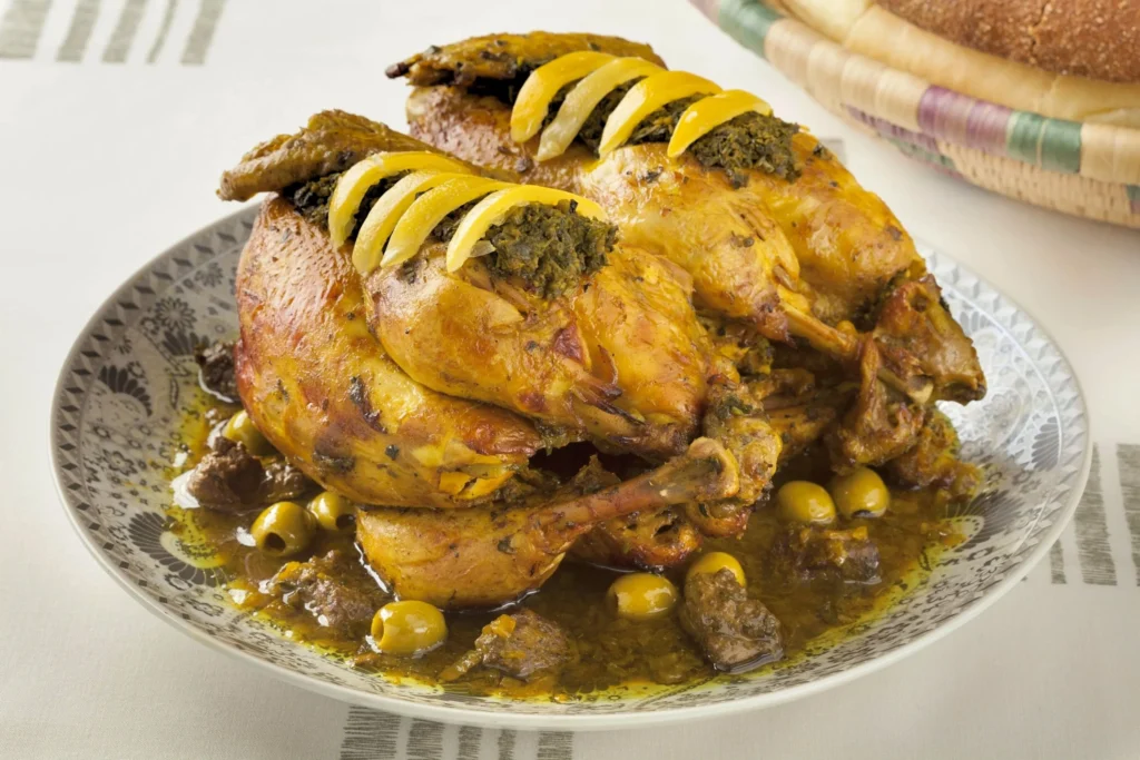 Moroccan roasted chicken agafay desert camp marrakech
